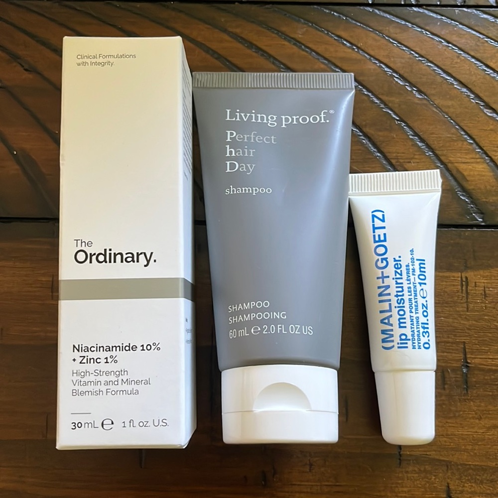 New and Sealed. Space NK bundle - The Ordinary, Living Proof, Malin + Goetz